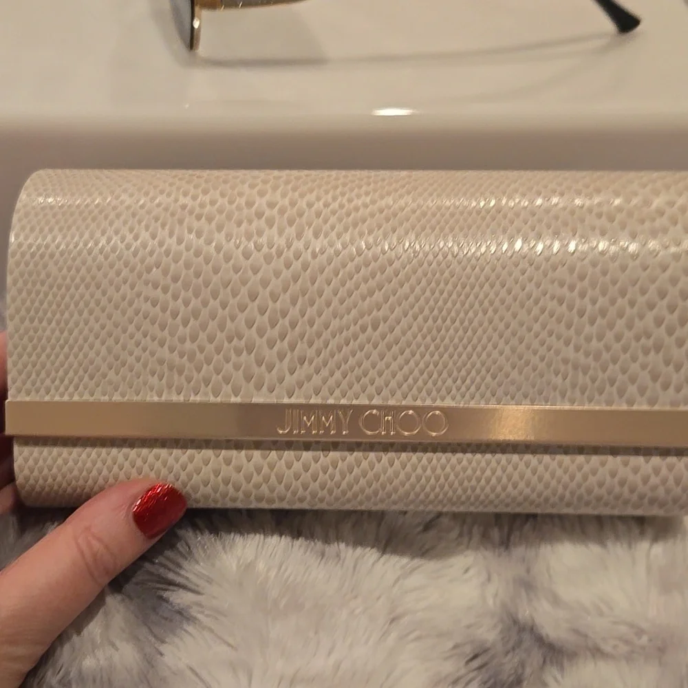 Jimmy Choo Black and Gold River Sunglasses Brand New in Case